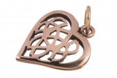 Amina – keltisches Herz (Kettenanhnger in Bronze)