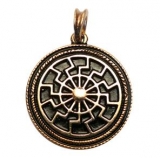 Black Sun 24 Carat Gold plated (Pendant)