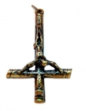 Inverted Cross Antique brass plated (Pendant)