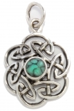 Nuada - Celtic Knot Turquoise (Pendant in silver)