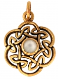 Nuada - Celtic knot pearl (Pendant in Bronze)