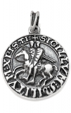 Seal of the Templars (Pendant in antiqued silver)