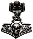 Skull Hammer (Kettenanhnger in Altsilber)