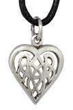 Amina - Celtic Heart (Pendant in silver)