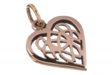 Amina – keltisches Herz (Kettenanhnger in Bronze)