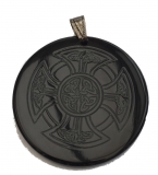Celtic Cross - (necklace pendant from horn)