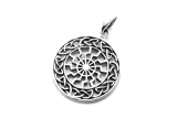 Black sun with Viking knot (Pendant in silver)