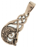 Tynan - keltischer Schutzdrache (Kettenanhnger in Bronze)