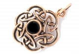 Nuada - keltischer Knoten - Onyx (Kettenanhnger in Bronze)