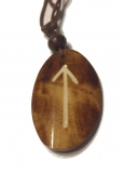Tiwaz Rune - Kettenanhnger aus Knochen (braun)