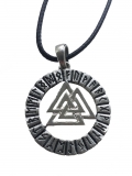 Valknut im Runenkreis (Kettenanhnger in Silber)