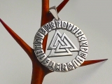 Valknut im Runenkreis (Kettenanhnger in Silber)